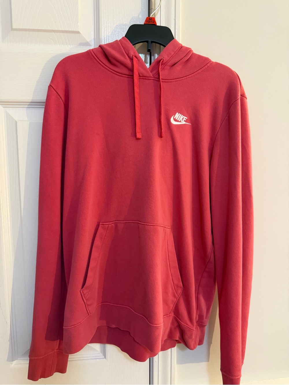 Nike Men's Coral-Red Pullover Hoodie